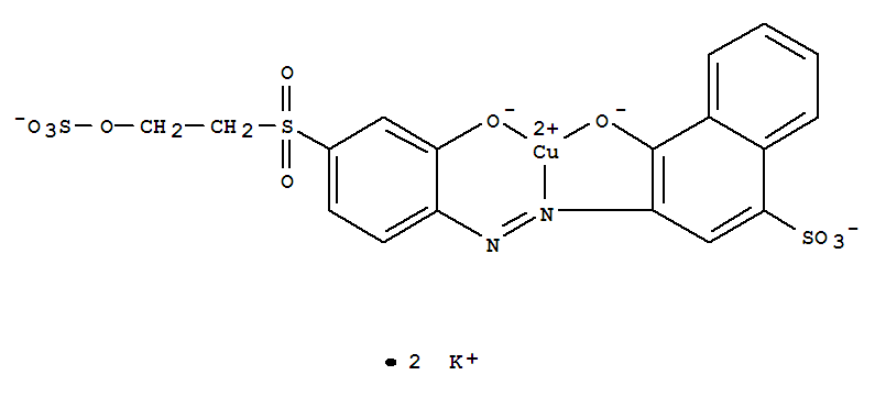 Cuprate(2-),[4-(hydroxy-kO)-3-[2-[2-(hydroxy-kO)-4-[[2-(sulfooxy)ethyl]sulfonyl]phenyl]diazenyl-kN1]-1-naphthalenesulfonato(4-)]-,potassium (1:2)