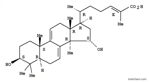 Molecular Structure of 112430-68-9 (Lanosta-7,9(11),24-trien-26-oicacid, 3,15-dihydroxy-, (3b,15a,24E)- (9CI))