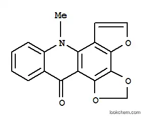 Molecular Structure of 114216-83-0 (1,3-Dioxolo[4,5-a]furo[2,3-c]acridin-12(7H)-one,7-methyl-)