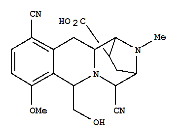 8,11-Iminoazepino[1,2-b]isoquinoline-10-carboxylicacid,1,7-dicyano-5,7,8,9,10,11,11a,12-octahydro-5-(hydroxymethyl)-4-methoxy-13-methyl-(9CI)