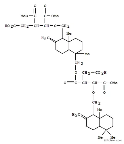 Molecular Structure of 119979-94-1 (1,2,3-Propanetricarboxylicacid,1-[[(1S,4aR,5R,8aS)-5-[[(2S,3R)-2-(carboxymethyl)-3-[[(1S,4aS,8aS)-decahydro-5,5,8a-trimethyl-2-methylene-1-naphthalenyl]methoxy]-4-methoxy-1,4-dioxobutoxy]methyl]decahydro-5,8a-dimethyl-2-methylene-1-naphthalenyl]methoxy]-,1,2-dimethyl ester, (1R,2S)- (9CI))
