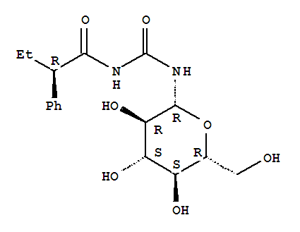 Benzeneacetamide, a-ethyl-N-[(b-D-glucopyranosylamino)carbonyl]-,(R)- (9CI)