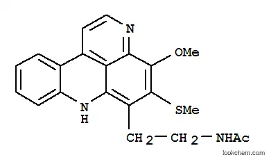 Molecular Structure of 122093-16-7 (N-{2-[4-methoxy-5-(methylsulfanyl)-7H-pyrido[2,3,4-kl]acridin-6-yl]ethyl}acetamide)