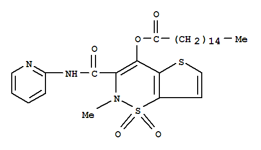 Hexadecanoic acid,2-methyl-1,1-dioxido-3-[(2-pyridinylamino)carbonyl]-2H-thieno[2,3-e]-1,2-thiazin-4-ylester