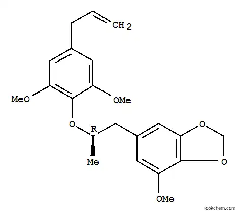 Molecular Structure of 126223-32-3 (1,3-Benzodioxole,6-[(2R)-2-[2,6-dimethoxy-4-(2-propen-1-yl)phenoxy]propyl]-4-methoxy-)