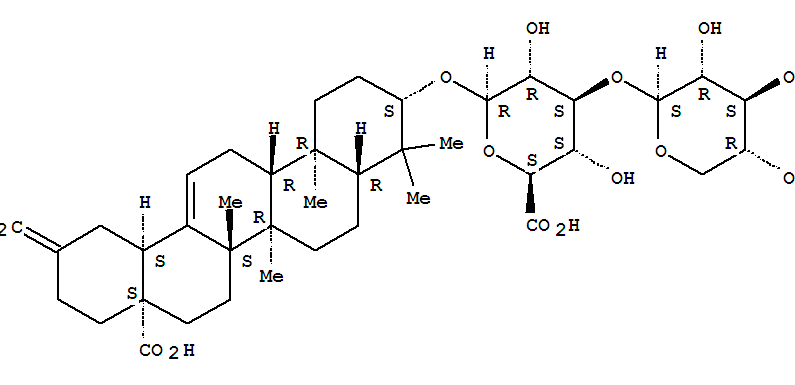 b-D-Glucopyranosiduronic acid, (3b)-17-carboxy-28,30-dinoroleana-12,20(29)-dien-3-yl3-O-b-D-xylopyranosyl- (9CI)