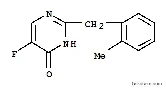 Molecular Structure of 143328-93-2 (4(1H)-Pyrimidinone, 5-fluoro-2-((2-methylphenyl)methyl)-)