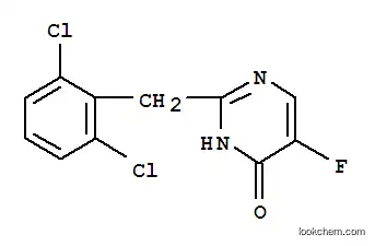 Molecular Structure of 143328-96-5 (2-(2,6-dichlorobenzyl)-5-fluoropyrimidin-4(3H)-one)