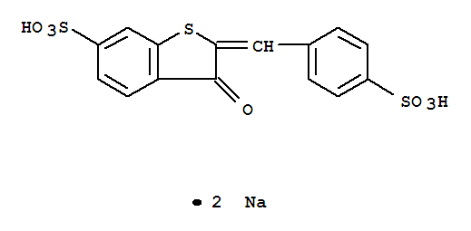 Benzo[b]thiophene-6-sulfonicacid, 2,3-dihydro-3-oxo-2-[(4-sulfophenyl)methylene]-, sodium salt (1:2)