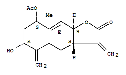 Cyclodeca[b]furan-2(3H)-one,9-(acetyloxy)-3a,4,5,6,7,8,9,11a-octahydro-7-hydroxy-10-methyl-3,6-bis(methylene)-,(3aS,7R,9S,10E,11aR)-