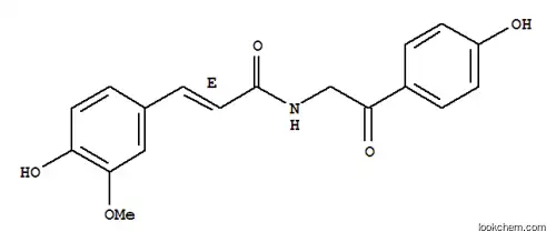 Molecular Structure of 157536-49-7 (2-Propenamide,3-(4-hydroxy-3-methoxyphenyl)-N-[2-(4-hydroxyphenyl)-2-oxoethyl]-, (2E)-)
