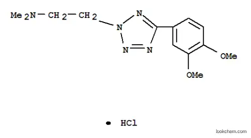 Molecular Structure of 158553-53-8 (2-[5-(3,4-dimethoxyphenyl)-2H-tetrazol-2-yl]-N,N-dimethylethanamine hydrochloride)