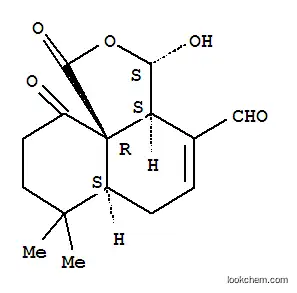 Molecular Structure of 162666-36-6 (1H-Naphtho[1,8a-c]furan-4-carboxaldehyde,3,3a,6,6a,7,8,9,10-octahydro-3-hydroxy-7,7-dimethyl-1,10-dioxo-,(3S,3aS,6aS,10aR)-)