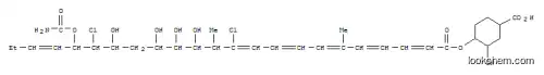 Molecular Structure of 165338-04-5 (Cyclohexanecarboxylicacid,4-[[19-[(aminocarbonyl)oxy]-11,18-dichloro-13,14,15,17-tetrahydroxy-6,12-dimethyl-1-oxo-2,4,6,8,10,20-tricosahexaenyl]oxy]-3-hydroxy-(9CI))