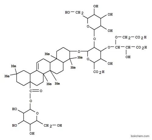 Molecular Structure of 168009-91-4 (b-D-Glucopyranosiduronic acid, (3b)-28-(b-D-glucopyranosyloxy)-28-oxoolean-12-en-3-yl3-O-[2-carboxy-1-(carboxymethoxy)-2-hydroxyethyl]-2-O-b-D-glucopyranosyl-)