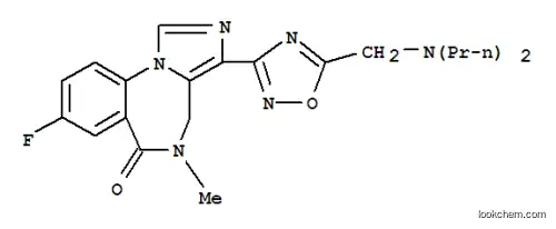 Molecular Structure of 172407-17-9 (6H-Imidazo[1,5-a][1,4]benzodiazepin-6-one,3-[5-[(dipropylamino)methyl]-1,2,4-oxadiazol-3-yl]-8-fluoro-4,5-dihydro-5-methyl-)
