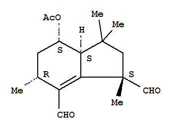 1H-Indene-1,7-dicarboxaldehyde,4-(acetyloxy)-2,3,3a,4,5,6-hexahydro-1,3,3,6-tetramethyl-, (1S,3aS,4S,6R)-