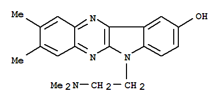 Molecular Structure of 180208-84-8 (6H-Indolo[2,3-b]quinoxalin-9-ol,6-[2-(dimethylamino)ethyl]-2,3-dimethyl-)