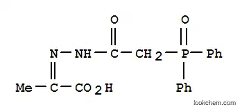 Molecular Structure of 184093-75-2 (Propanoic acid,2-[2-[2-(diphenylphosphinyl)acetyl]hydrazinylidene]-)