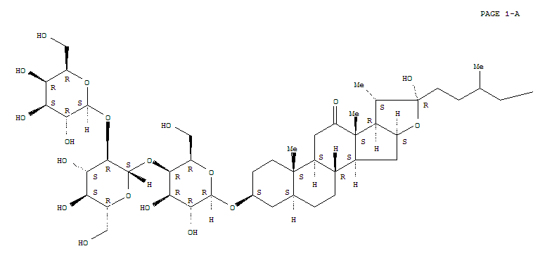 Furostan-12-one, 3-[(O-b-D-galactopyranosyl-(1&reg;2)-O-b-D-glucopyranosyl-(1&reg;4)-b-D-galactopyranosyl)oxy]-26-(b-D-glucopyranosyloxy)-22-hydroxy-, (3b,5a,22a)- (9CI)