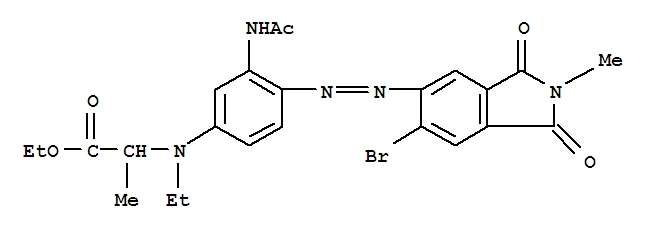Alanine,N-[3-(acetylamino)-4-[2-(6-bromo-2,3-dihydro-2-methyl-1,3-dioxo-1H-isoindol-5-yl)diazenyl]phenyl]-N-ethyl-,ethyl ester