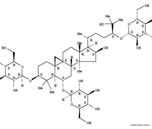 Molecular Structure of 223924-13-8 (b-D-Glucopyranoside, (3b,6a,16b,24S)-16,25-dihydroxy-9,19-cyclolanostane-3,6,24-triyl tris- (9CI))