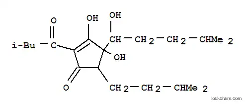 Molecular Structure of 22748-58-9 (3,4-dihydroxy-4-(1-hydroxy-4-methylpentyl)-5-(3-methylbutyl)-2-(3-methyl-1-oxobutyl)cyclopent-2-en-1-one)
