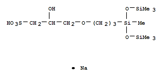 3,8-Dioxa-2,4-disilaundecanesulfonicacid, 10-hydroxy-2,2,4-trimethyl-4-[(trimethylsilyl)oxy]-, sodium salt (1:1)