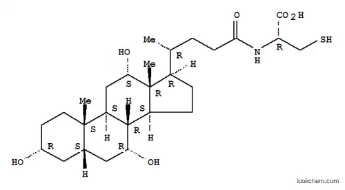 Molecular Structure of 2365-14-2 (L-Cysteine, N-[(3a,5b,7a,12a)-3,7,12-trihydroxy-24-oxocholan-24-yl]-(9CI))
