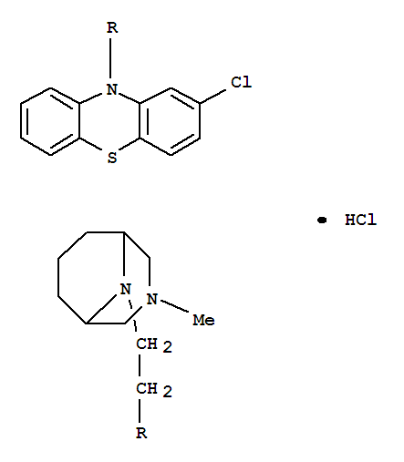 2-CHLORO-10-(2-(3-METHYL-3,9-DIAZABICYCLO(3.3.1)NON-9-YL)ETHYL)-10H-PHENOTHIAZINE HCL,HYDRATE