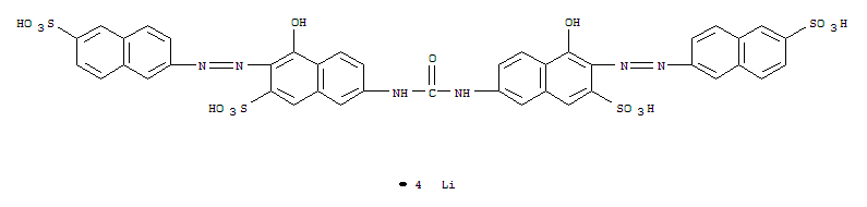 2-Naphthalenesulfonicacid, 7,7'-(carbonyldiimino)bis[4-hydroxy-3-[(6-sulfo-2-naphthalenyl)azo]-,tetralithium salt (9CI)
