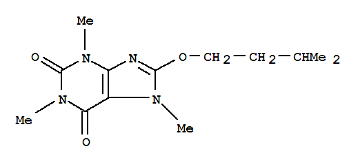 1H-Purine-2,6-dione,3,7-dihydro-1,3,7-trimethyl-8-(3-methylbutoxy)- cas  31542-46-8