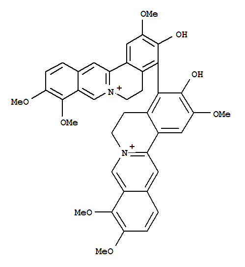 4,4'-Bi-6H-dibenzo[a,g]quinolizinium,5,5'-dihydro-3,3'-dihydroxy-2,2',9,9',10,10'-hexamethoxy-