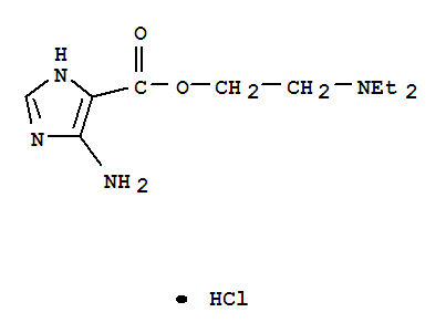 1H-Imidazole-4-carboxylicacid, 5-amino-, 2-(diethylamino)ethyl ester, hydrochloride (1:1) cas  36142-61-7