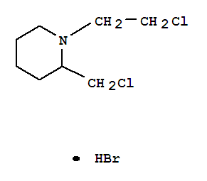 Piperidine,1-(2-chloroethyl)-2-(chloromethyl)-, hydrobromide (1:1) cas  43047-58-1