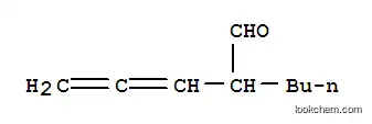 Molecular Structure of 4456-89-7 (Hexanal,2-(1,2-propadien-1-yl)-)