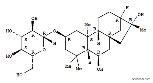 Molecular Structure of 53452-34-9 (6β,16-Dihydroxykauran-2β-yl β-D-glucopyranoside)