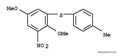 Molecular Structure of 55034-13-4 (1,4-dimethoxy-6-nitro-2-(p-tolylthio)benzene)