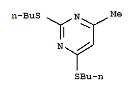 Pyrimidine,2,4-bis(butylthio)-6-methyl- cas  55749-49-0