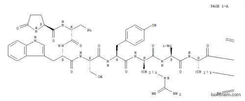 Molecular Structure of 57292-40-7 (Luteinizinghormone-releasing factor (swine), 2-D-phenylalanine-6-D-arginine- (9CI))