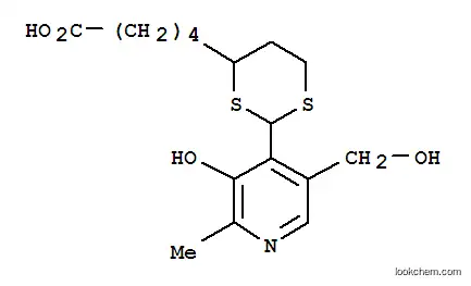 Molecular Structure of 6007-37-0 (1,3-Dithiane-4-pentanoicacid, 2-[3-hydroxy-5-(hydroxymethyl)-2-methyl-4-pyridinyl]-)