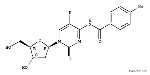 Molecular Structure of 6036-90-4 (Benzamide,N-[1-(2-deoxy-b-D-erythro-pentofuranosyl)-5-fluoro-1,2-dihydro-2-oxo-4-pyrimidinyl]-4-methyl-)