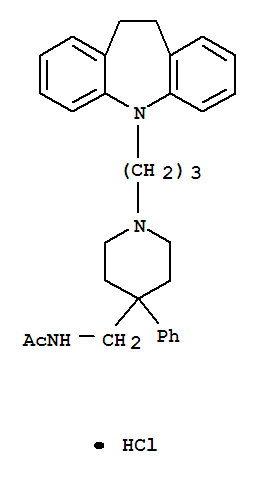 Acetamide,N-[[1-[3-(10,11-dihydro-5H-dibenz[b,f]azepin-5-yl)propyl]-4-phenyl-4-piperidinyl]methyl]-,hydrochloride (1:1)