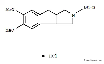 Molecular Structure of 61-29-0 (2-butyl-5,6-dimethoxy-1,2,3,3a,8,8a-hexahydroindeno[1,2-c]pyrrole hydrochloride (1:1))