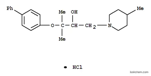 Molecular Structure of 61485-71-0 (3-(biphenyl-4-yloxy)-3-methyl-1-(4-methylpiperidin-1-yl)butan-2-ol)