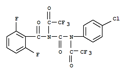 Benzamide,N-[[(4-chlorophenyl)(2,2,2-trifluoroacetyl)amino]carbonyl]-2,6-difluoro-N-(2,2,2-trifluoroacetyl)-