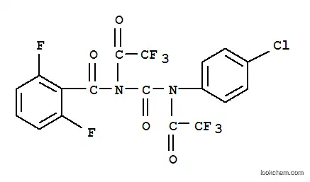 Molecular Structure of 62268-75-1 (N-[(4-chlorophenyl)(trifluoroacetyl)carbamoyl]-2,6-difluoro-N-(trifluoroacetyl)benzamide)