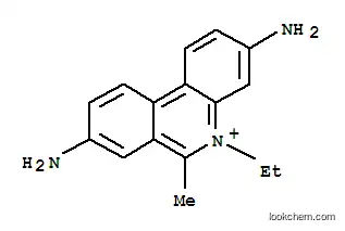 Molecular Structure of 62895-25-4 (Phenanthridinium, 3,8-diamino-5-ethyl-6-methyl-)