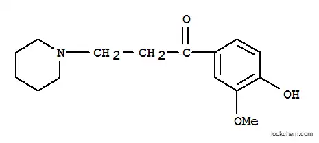 Molecular Structure of 62988-37-8 (1-(4-hydroxy-3-methoxyphenyl)-3-(piperidin-1-yl)propan-1-one)