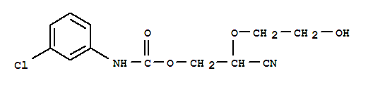 Carbamic acid,(3-chlorophenyl)-, 2-cyano-2-(2-hydroxyethoxy)ethyl ester (9CI) cas  6328-31-0